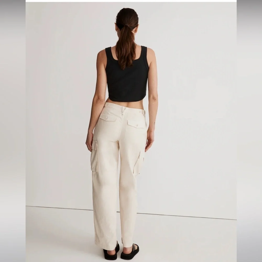Madewell Garment-Dyed Low-Slung Straight Cargo Pants Size 24 - Picture 2 of 16